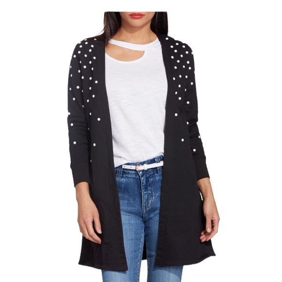 Boston Proper Jackets & Blazers - Boston Proper pearl dot open knit jacket